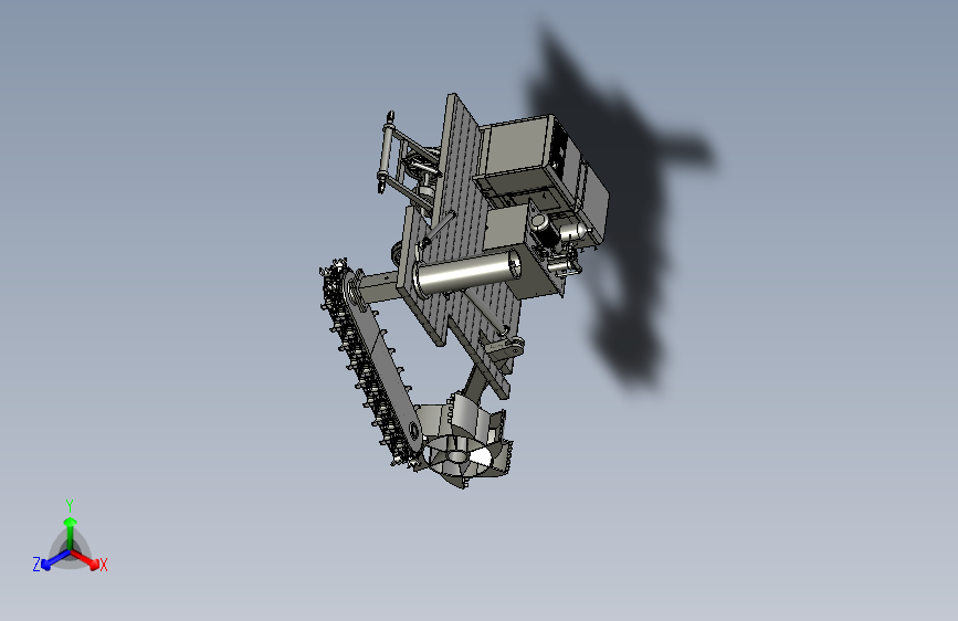 铁路清砟机主体设计cad 704368