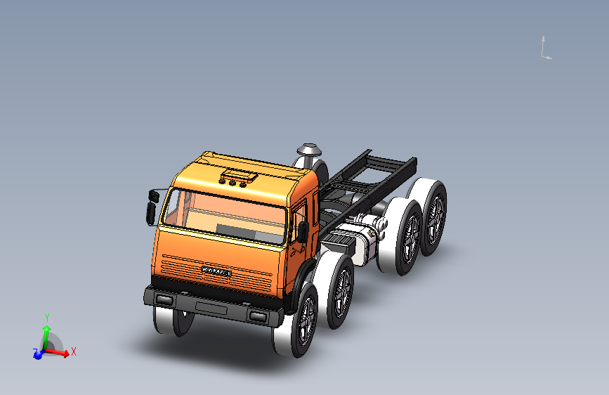 8x4卡车底盘模型