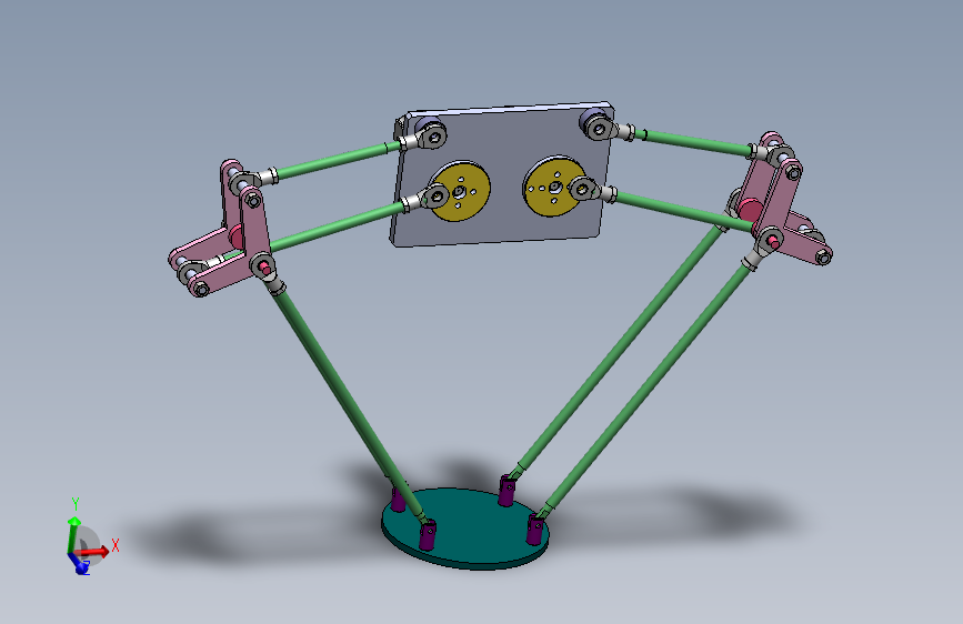 高速轻型并联机械手设计【高速轻型并联机械手的总体结构设计和气动设计】368774