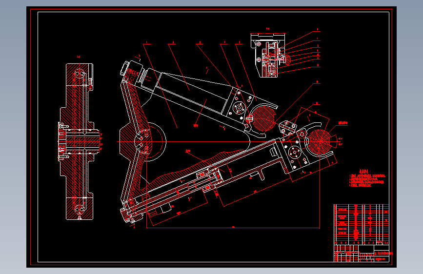 卧式加工中心的机械手—装、卸刀手手臂和手部结构设计617137