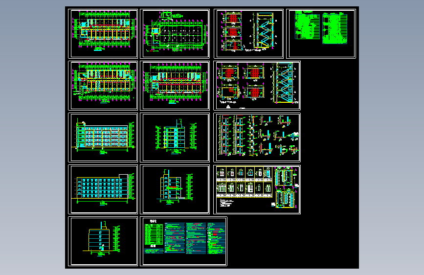 五层学生宿舍楼建筑施工图