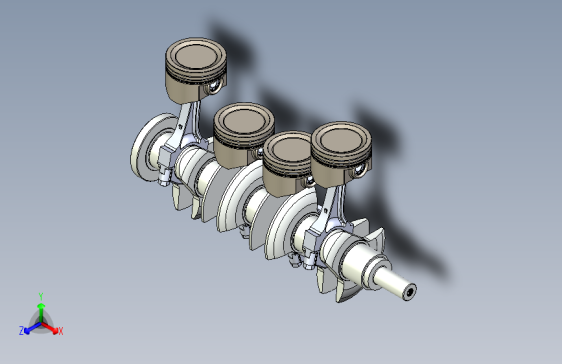 发动机活塞连杆传动机械模型--305906--23