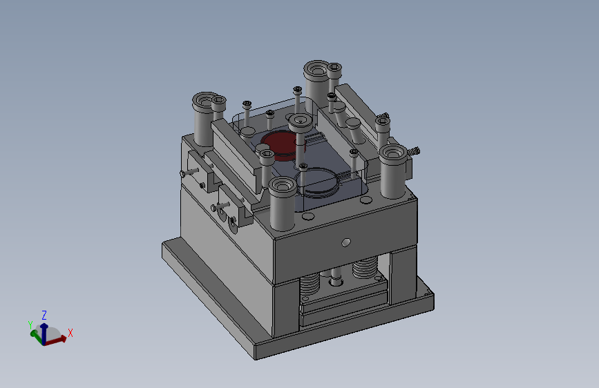 镜头盖注塑模三维图--内带仿真动画1113487