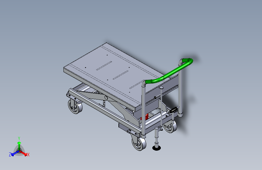 四轮移动升降机