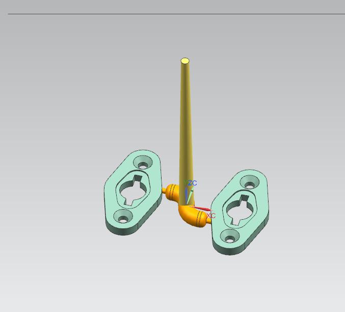 锁盖注塑模具设计图纸-一模两腔