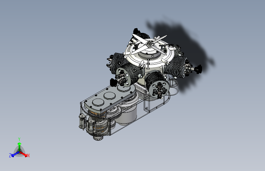 两轴传动星形发动机