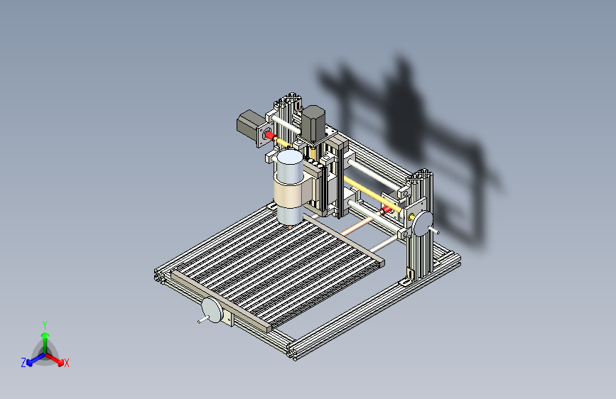 铝型材装配的雕刻机
