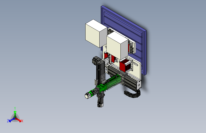 双头精雕机机械手送料设备（双工位送料）