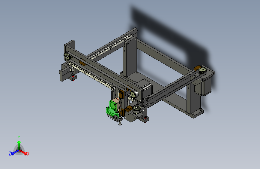同步带轮三轴取料结构机械手