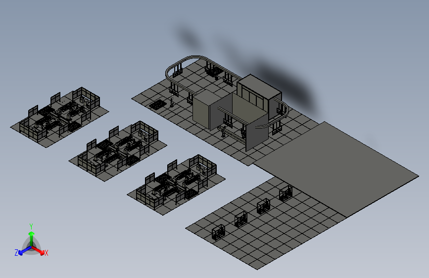 下料、焊接、喷漆 车间布局