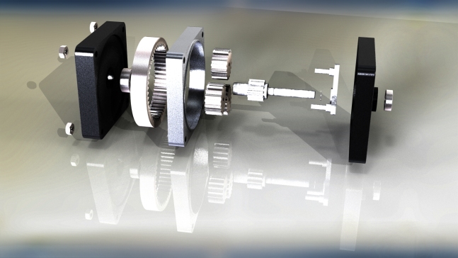 NEMA 17电机用升级版行星减速器，减速比5_1