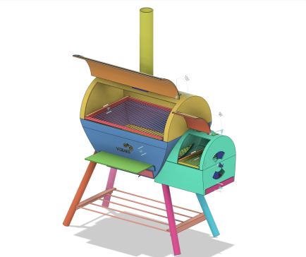 Vgears 混合烤架和烟熏炉
