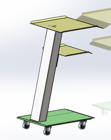 不锈钢移动牙科诊所工具推车