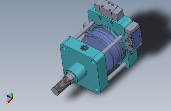 双作用气缸（带ISO阀和底座）160x40x65毫米