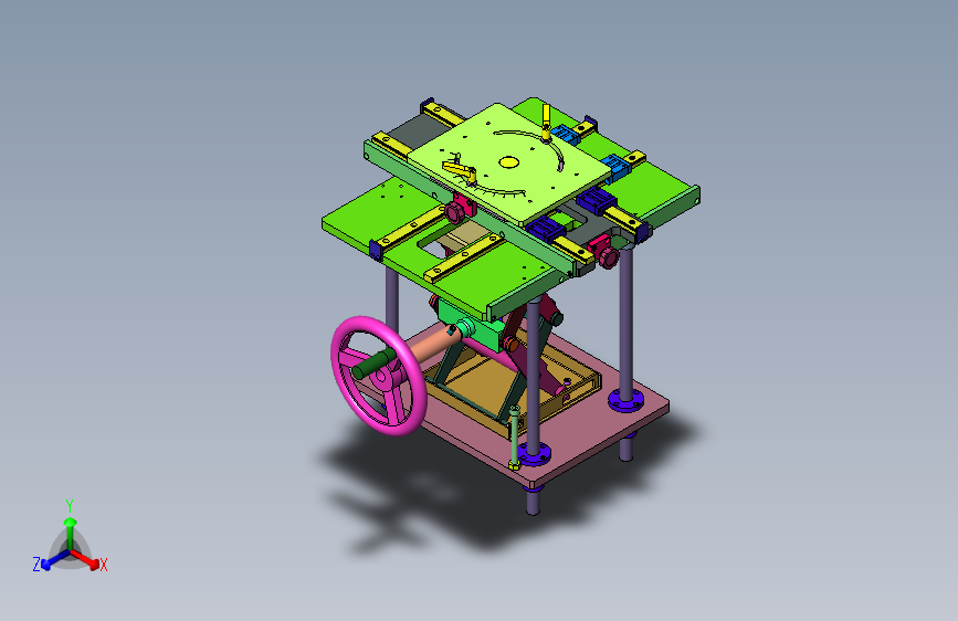 四轴手动周转滑台