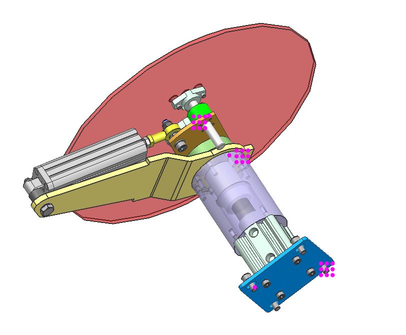 气动升降旋转台