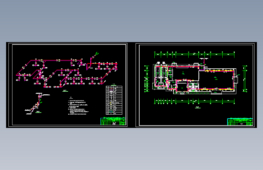 食堂浴室暖通施工图GC