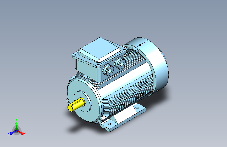 YX3-80～132高效率三相异步电动机-基座带底脚、端盖上无凸缘[YX3-90L-4]