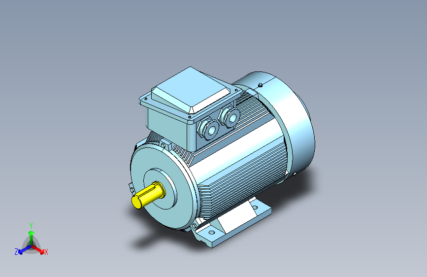YX3-80～132高效率三相异步电动机-基座带底脚、端盖上无凸缘[YX3-90S-4]