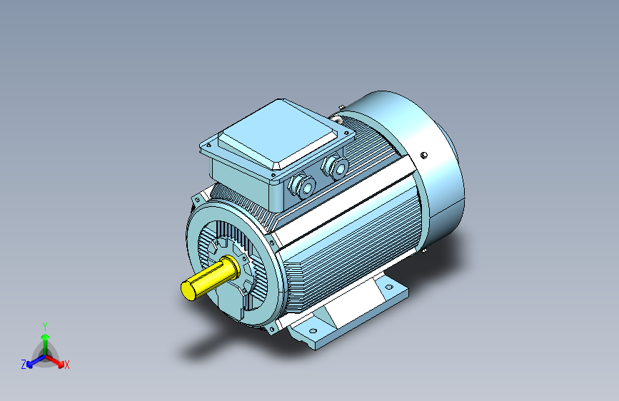 YX3-160～280高效率三相异步电动机-基座带底脚、端盖上无凸缘[YX3-160M-4]