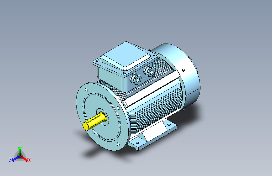 YX3-160～280高效率三相异步电动机-基座带底脚、端盖上有凸缘（带通孔）[YX3-160M-4]
