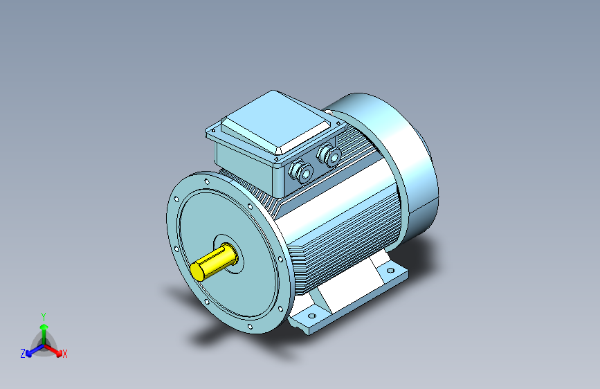 YX3-160～280高效率三相异步电动机-基座带底脚、端盖上有凸缘（带通孔）[YX3-250M-4]