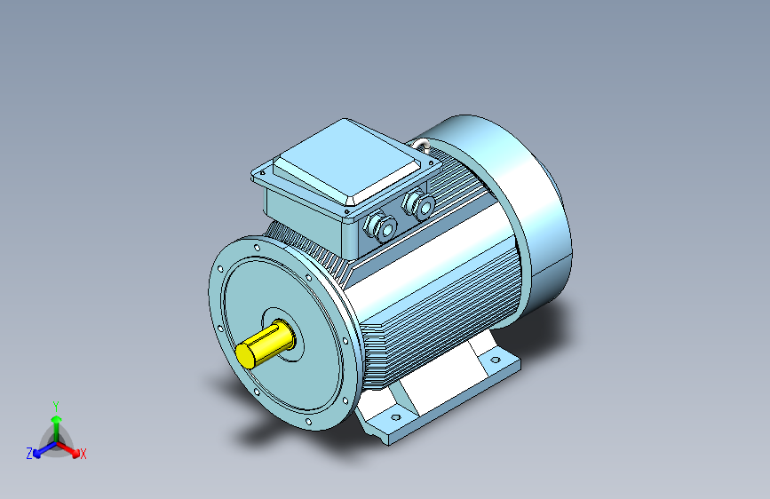 YX3-160～280高效率三相异步电动机-基座带底脚、端盖上有凸缘（带通孔）[YX3-280S-4]