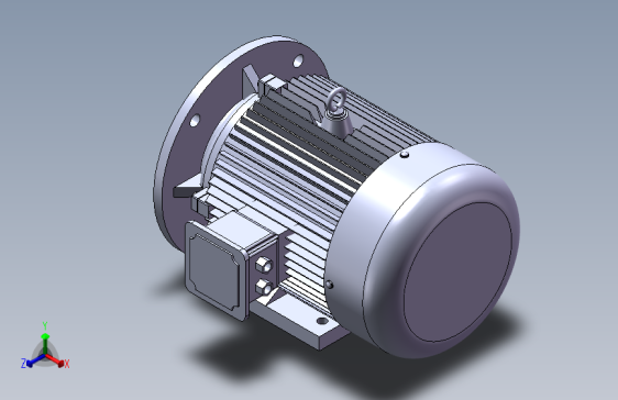 带底脚有凸缘电机100L