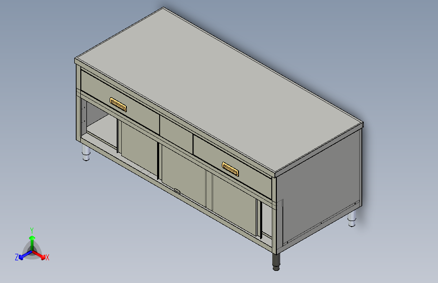 单拉门抽屉工作台--1685285--120