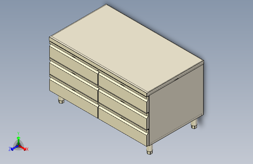 不锈钢六格抽屉柜--1348989--120