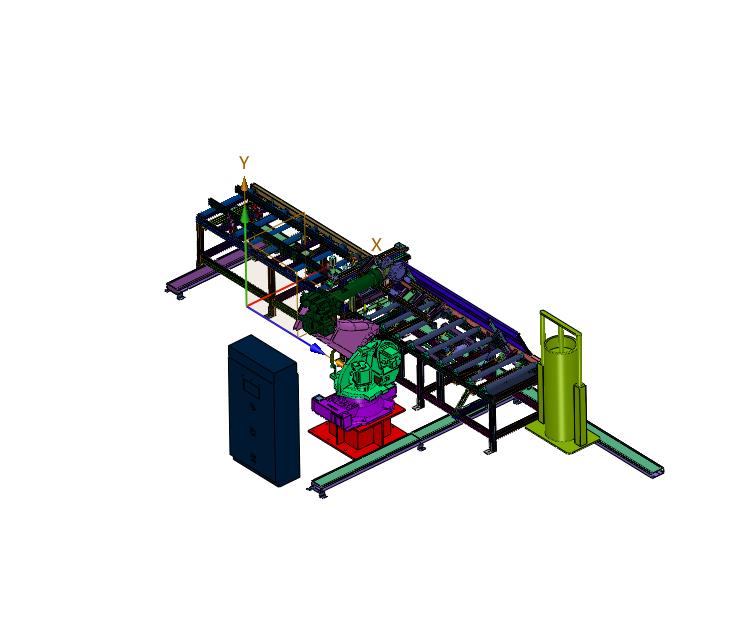 接线板自动送料的工业机器人