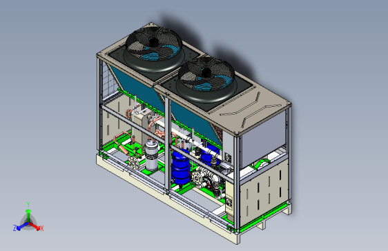 65千瓦带泵空气冷却式冷水机