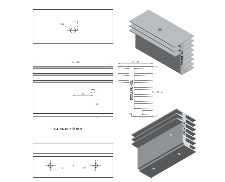 散热器 _F_ TO-247x1d 60.0x26.0x37.4毫米
