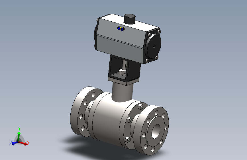 02-DN80气动固定球阀Q6F7N-260／F304