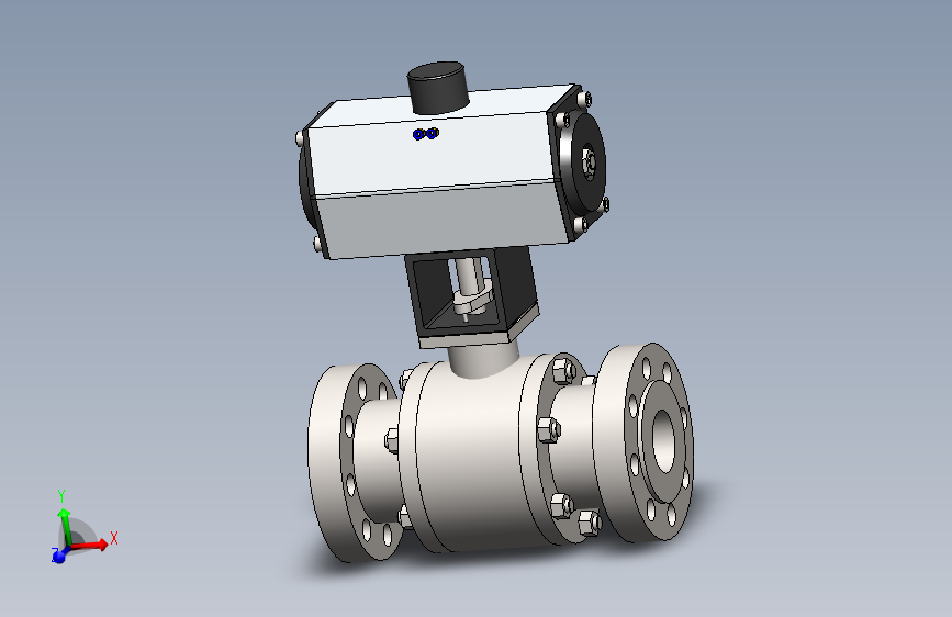 03-DN100气动固定球阀Q6F7N-260／F304