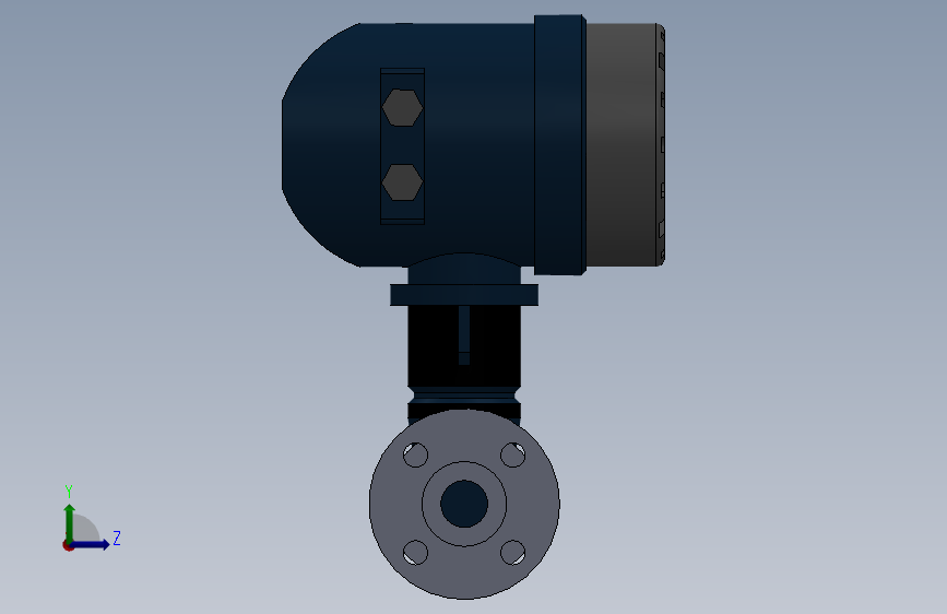 DN25流量计 FL_7F2C_DN25_150 左侧视图