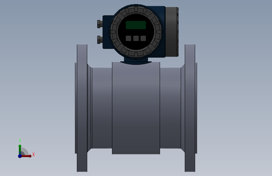 DN200流量计 FL_7F2C_DN200_150_SOLIDWORKS 2020_模型图纸下载 – 懒石网
