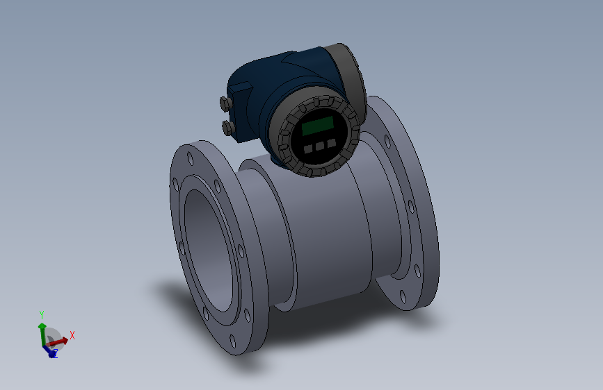 DN200流量计 FL_7F2C_DN200_150_SOLIDWORKS 2020_模型图纸下载 – 懒石网