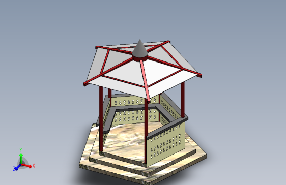 五角形花园凉亭