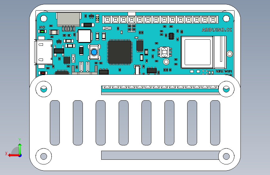 Arduino MKR WIFI 1010 外壳 背面视图