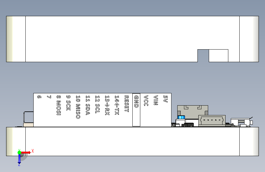 Arduino MKR WIFI 1010 外壳 俯视图