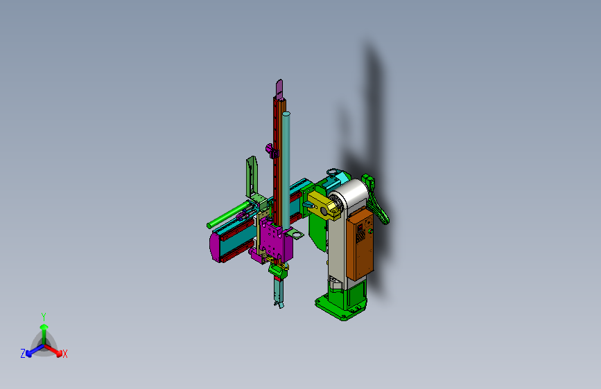 650单边引拔单斜臂机械手