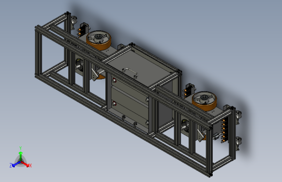 一款铝型材框架结构的AGV小车