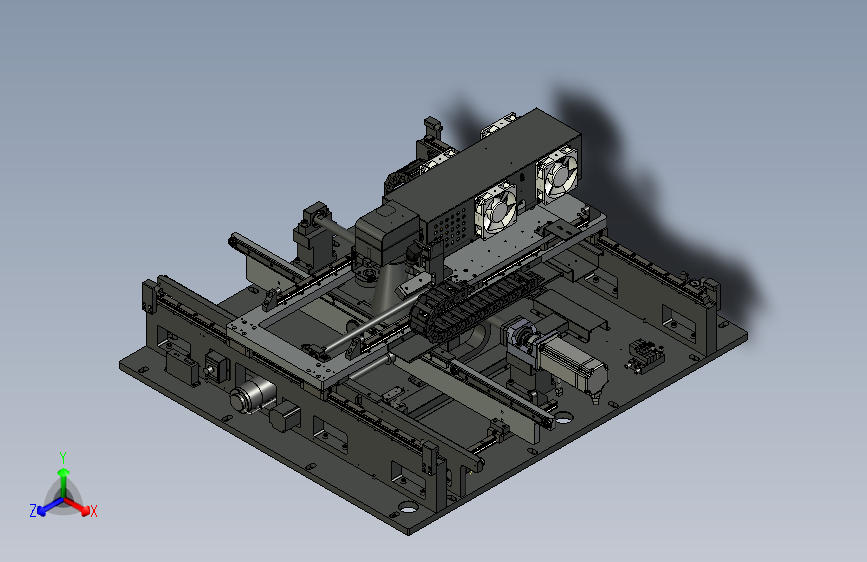 在线打标机总装3d图