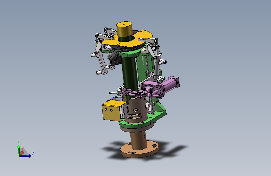 气缸拨叉机构-物料递进