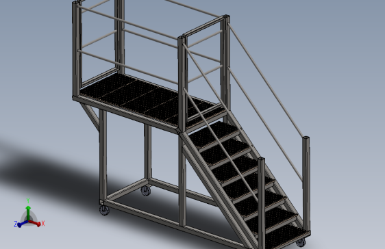 工业移动式楼梯平台