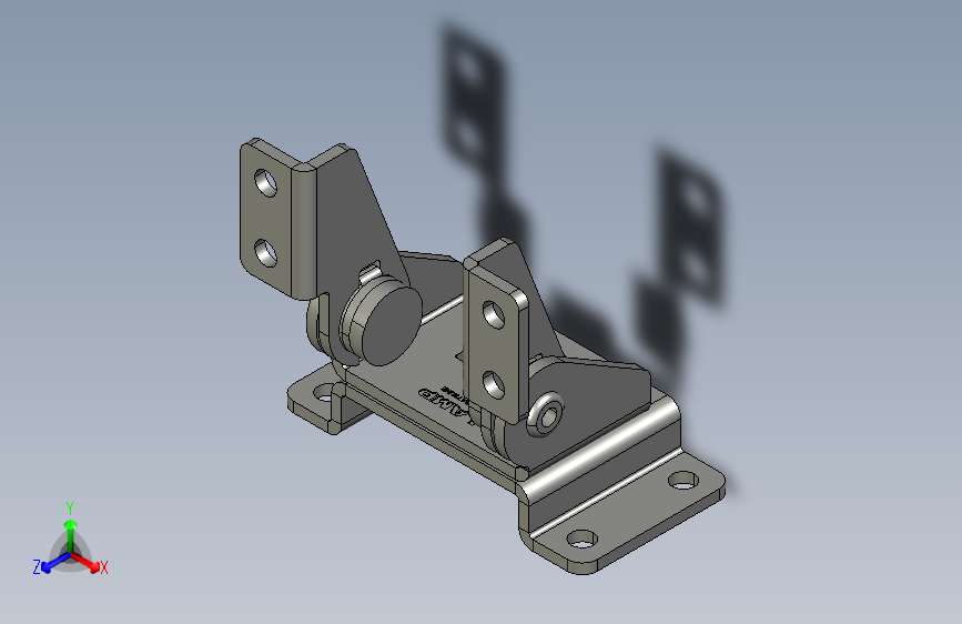 双轴扭矩固定阻尼旋转铰链--721129--10