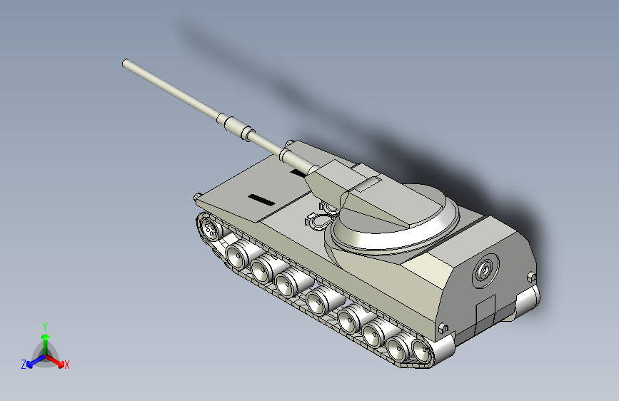 proe绘制坦克模型结构完整