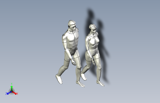 不同姿势的人体模型库