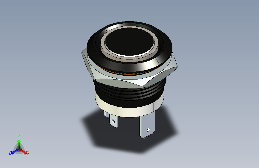 短开关金属按钮开关16安培高电流，带LED锁存或瞬时1路4针迷你开关